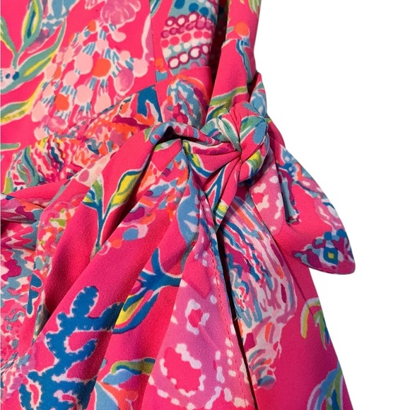 Lily Pulitzer Floral Faux Wrap Sundress Size 6 - Picture 5 of 9